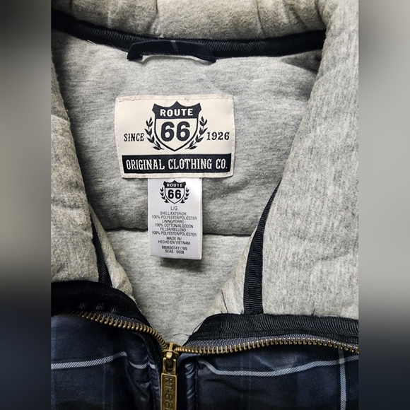 Route 66 Lined Puffer Vest, Men's Size Large, Made of Polyester & Cotton - Picture 2 of 4